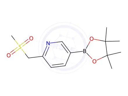 Chemical structure of 6-(Methylsulfonylmethyl)pyridine-3-boronic Acid Pinacol Ester