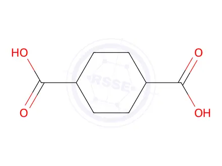 Chemical structure of Trans-1,4 cyclohexane Dicarboxylic acid