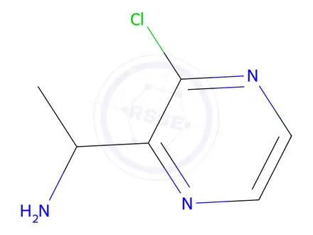 Chemical structure of 1-(3-Chloropyrazin-2-yl)ethan-1-amine