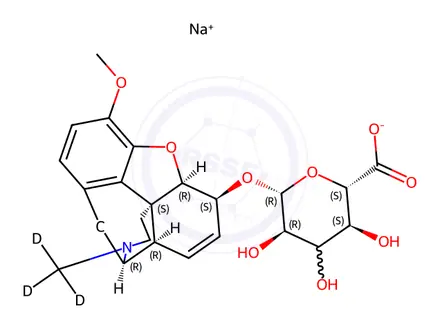 Chemical structure of Codeine-d3 6-Beta-D-Glucuronide Sodium Salt