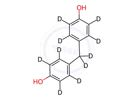 Chemical structure of Bisphenol F-D10
