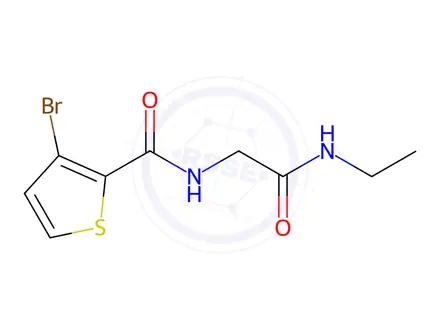 Chemical structure of 3-Bromo-N-(2-(ethylamino)-2-oxoethyl)thiophene-2-carboxamide
