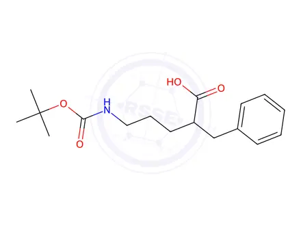 Chemical structure of 2-Benzyl-5-((tert-butoxycarbonyl)amino)pentanoic acid