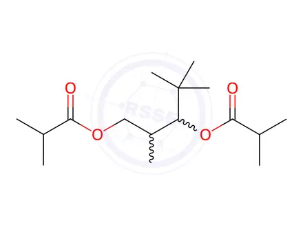 Chemical structure of 2,4,4-Trimethylpentane-1,3-Diyl Bis(2-Methylpropanoate