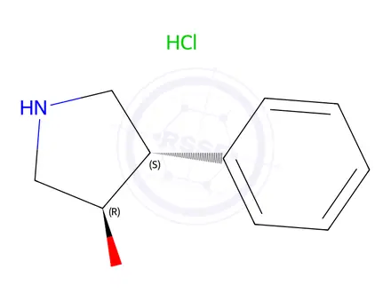 Chemical structure of Rac-(3r,4s)-4-phenylpyrrolidin-3-ol hydrochloride, trans