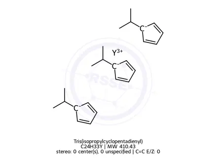 Chemical structure of Tris(isopropylcyclopentadienyl)