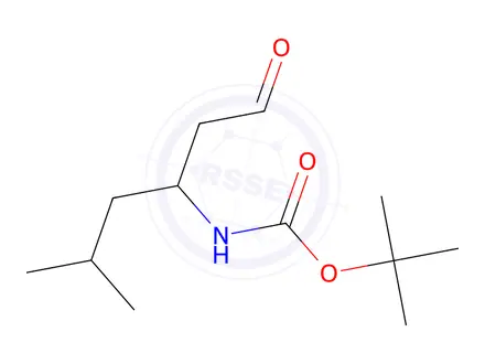 Chemical structure of tert-Butyl N-(5-methyl-1-oxohexan-3-yl)carbamate