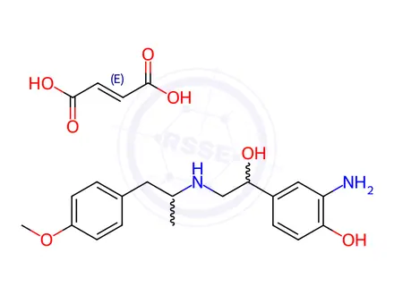 Chemical structure of N-Deformyl Formoterol-d6 Fumarate (Mixture of Diastereomers)