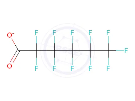 Chemical structure of Perfluorohexanoate (anion)
