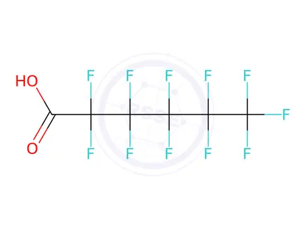 Chemical structure of Perfluorohexanoic acid