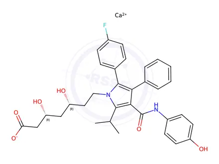 Chemical structure of 4-Hydroxy Atorvastatin Hemicalcium Salt
