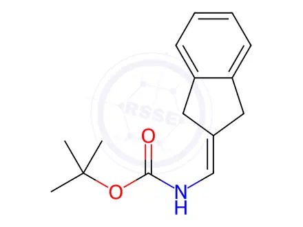 Chemical structure of N-(Indan-2-ylidenemethyl)carbamic acid tert-butyl ester