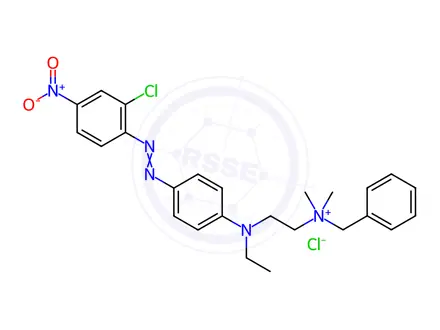 Chemical structure of benzyl[2-[[4-[(2-chloro-4-nitrophenyl)azo]phenyl]ethylamino]ethyl]dimethylammonium chloride
