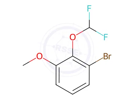 Chemical structure of Benzene, 1-bromo-2-(difluoromethoxy)-3-methoxy-