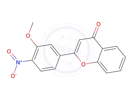 Chemical structure of 3’-Methoxy-4’-nitroflavone