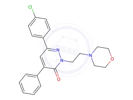 Chemical structure of 6-(4-Chlorophenyl)-2-(2-morpholinoethyl)-4-phenylpyridazin-3(2H)-one