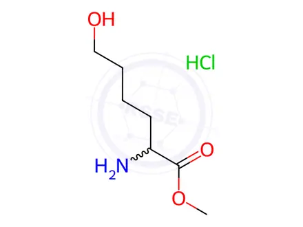 Chemical structure of 6-Hydroxy-DL-norleucine Methyl Ester Hydrochloride