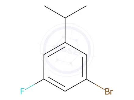 Chemical structure of Benzene, 1-bromo-3-fluoro-5-(1-methylethyl)-
