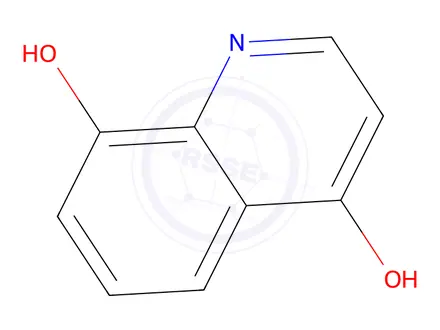 Chemical structure of 4(1H)-Quinolinone, 8-hydroxy-