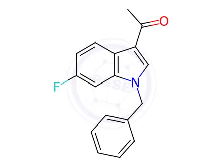 Chemical structure of 1-(1-Benzyl-6-fluoro-1H-indol-3-yl)ethan-1-one