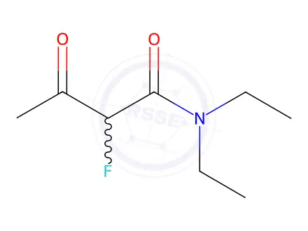 Chemical structure of N,N-Diethyl 2-fluoro-3-oxo-butyramide