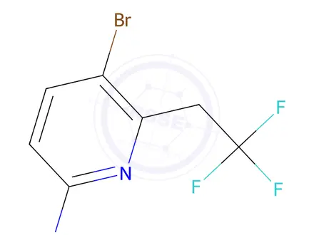 Chemical structure of 5-Bromo-6-(2,2,2-trifluoroethyl)pyridin-2-amine