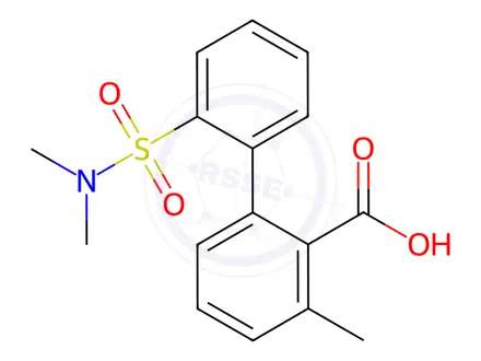 Chemical structure of 2-(2-N,N-Dimethylsulfamoylphenyl)-6-methylbenzoic acid