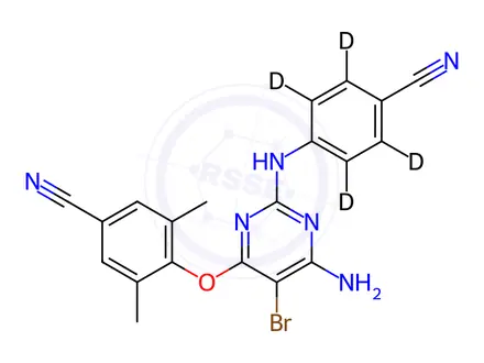 Chemical structure of Etravirine D4 (1142095-93-9)