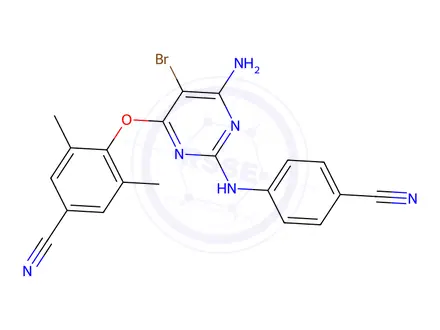 Chemical structure of Etravirine