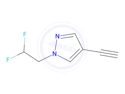 Chemical structure of 1-(2,2-Difluoroethyl)-4-ethynyl-1H-pyrazole