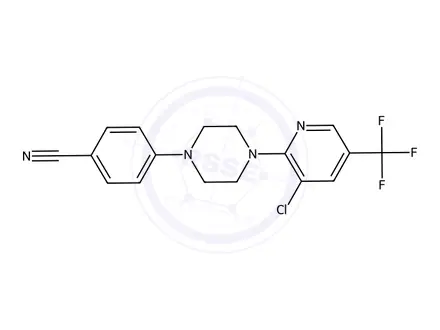 Chemical structure of 4-(4-(3-Chloro-5-(trifluoromethyl)pyridin-2-yl)piperazin-1-yl)benzonitrile