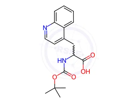 Chemical structure of N-Boc-2-Amino-3-quinolin-4-yl-propionic acid
