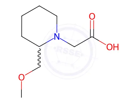 Chemical structure of 2-(2-(Methoxymethyl)piperidin-1-yl)acetic acid