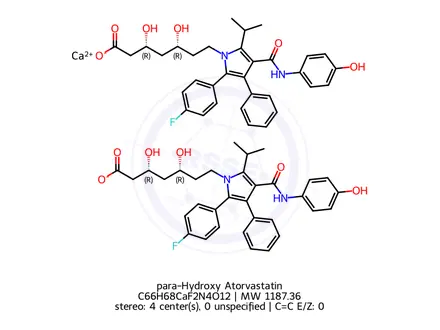 Chemical structure of para-Hydroxy Atorvastatin