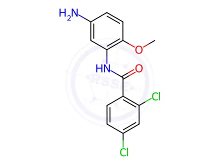 Chemical structure of N-(5-Amino-2-methoxyphenyl)-2,4-dichlorobenzamide