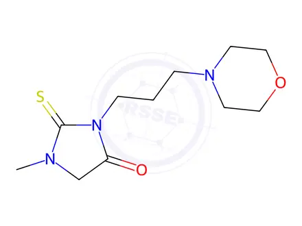 Chemical structure of 1-Methyl-3-(3-morpholinopropyl)-2-thioxoimidazolidin-4-one