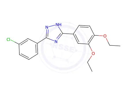 Chemical structure of 3-(3-Chlorophenyl)-5-(3,4-diethoxyphenyl)-1H-1,2,4-triazole