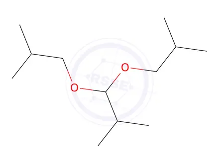 Chemical structure of Propane, 2-methyl-1,1-bis(2-methylpropoxy)-