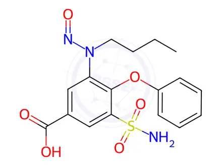 Chemical structure of N-Nitroso Bumetanide