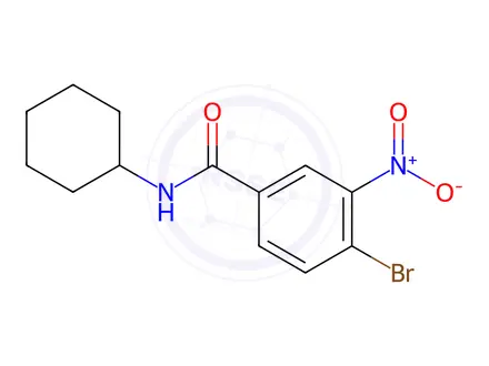 Chemical structure of N-Cyclohexyl 4-bromo-3-nitrobenzamide