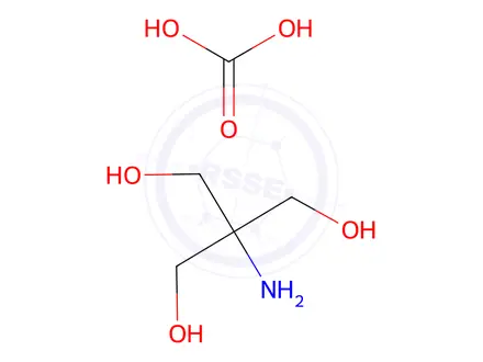 Chemical structure of carbonic acid, compound with 2-amino-2-(hydroxymethyl)propane-1,3-diol (1:1)