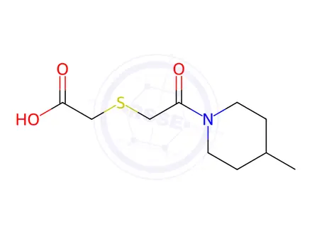 Chemical structure of [2-(4-Methyl-piperidin-1-yl)-2-oxo-ethylsulfanyl]-acetic acid
