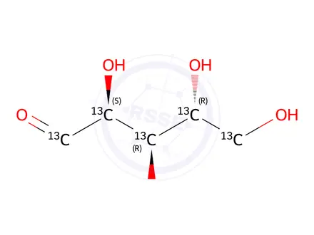 Chemical structure of D-Arabinose-13C5