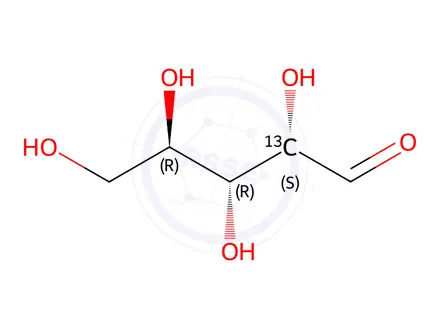 Chemical structure of D-[2-13C]arabinose