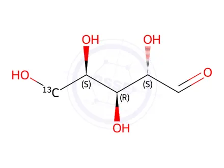 Chemical structure of D-[5-13C]lyxose