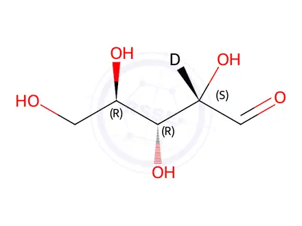 Chemical structure of D-[2-2H]arabinose