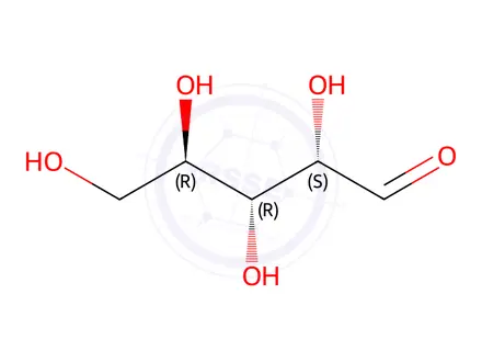Chemical structure of D-Arabinose(chain)