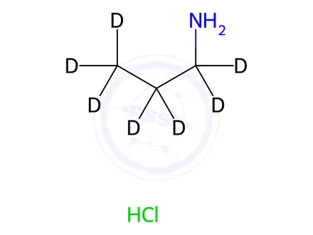 Chemical structure of n-Propyl-d7-amine HCl