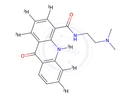 Chemical structure of N-[2-(Dimethylamino)ethyl]-9,10-dihydro-9-oxo-4-acridinecarboxamide-d6
