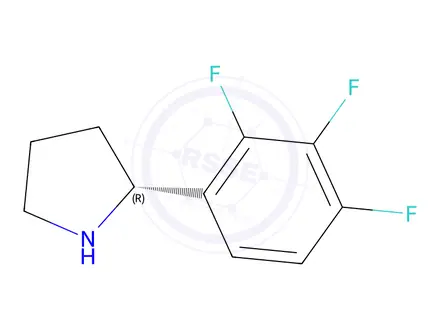 Chemical structure of (R)-2-(2,3,4-trifluorophenyl)pyrrolidine